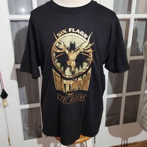 Vintage 1998 Six Flags Batman The‎ Ride Black Tshirt XL
